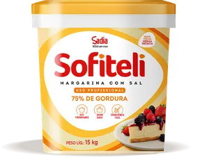 Margarina Sofiteli com Sal 75% de Lipídio - Balde 15kg