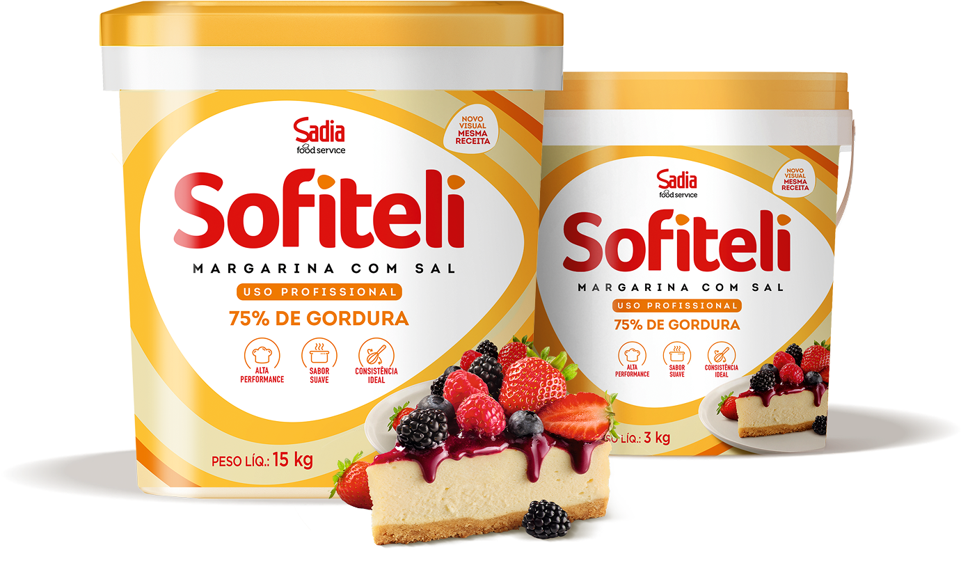 Imagem de dois baldes de margarina Sofiteli